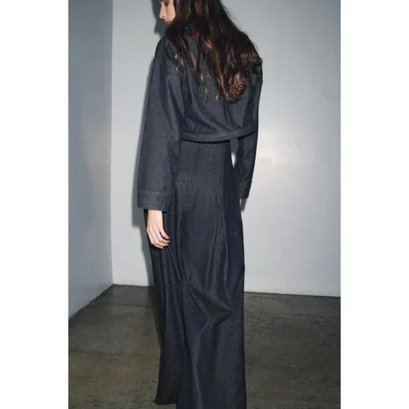 ZARA ZW COLLECTION ULTRA HIGH-WAIST WIDE-LEG JEANS - Picture 4 of 7